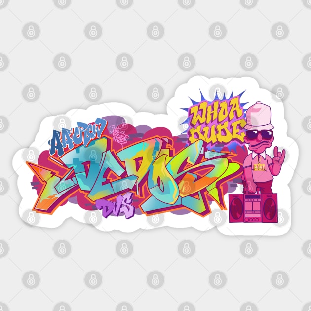 Dedos graff letters 2 Sticker by Dedos The Nomad